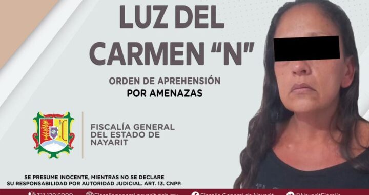 DETENIDA EN IXTLÁN DEL RÍO POR AMENAZAS CONTRA UNA MUJER.