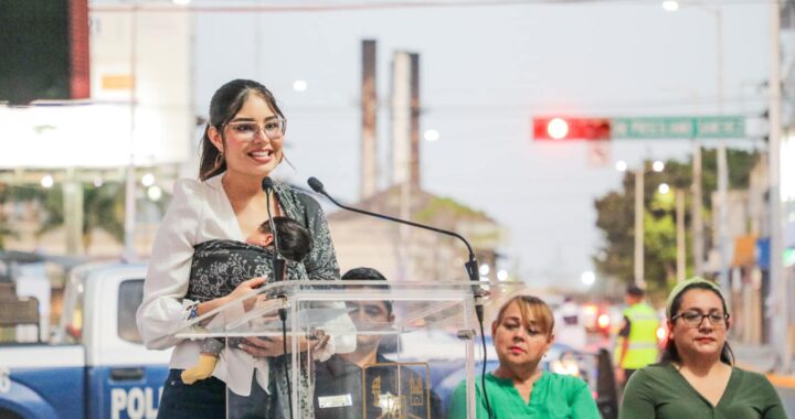 Lista y renovada la avenida Insurgentes; Geraldine entregó la obra.