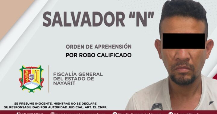 APREHENDIDO PRESUNTO RESPONSABLE DE ROBO CALIFICADO.