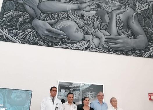 Develan magno mural en Hospital General de Zona No. 33 del IMSS Nayarit, en Bahía de Banderas.