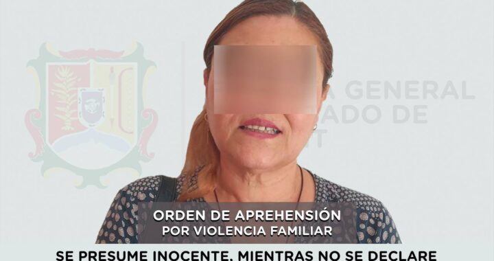 APREHENDIDA POR PROBABLE VIOLENCIA FAMILIAR EN AGRAVIO DE UNA NIÑA.