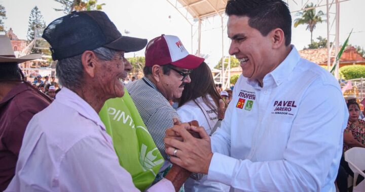 PAVEL JARERO Y JASMÍN BUGARÍN RESPALDAN PLAN DE EDUCACIÓN DE CLAUDIA SHEINBAUM EN HUAJICORI.