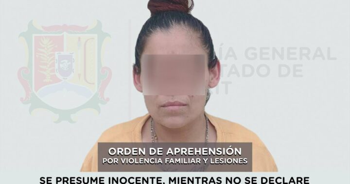 DETENIDA POR VIOLENCIA FAMILIAR Y LESIONES.