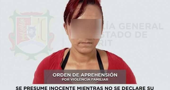 CAPTURADA EN TEPIC POR VIOLENCIA FAMILIAR.