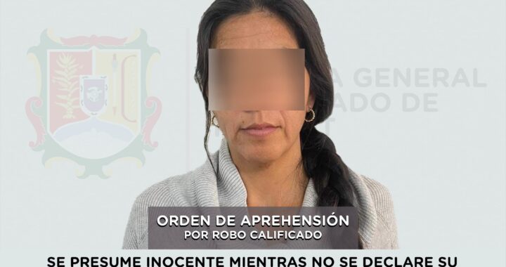 APREHENDIDA PRESUNTA RESPONSABLE DE ROBO CALIFICADO.