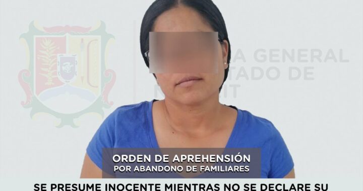 DETENIDA EN TEPIC POR ABANDONO DE FAMILIARES.