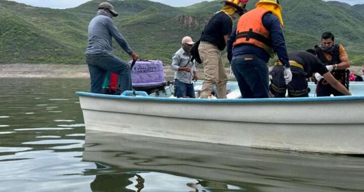 Tras cinco días de intensa búsqueda localizan cuerpo de pescador en la presa de Aguamilpa.