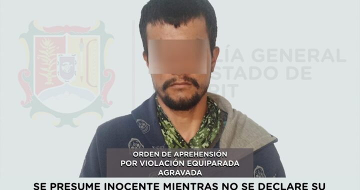 DETENIDO EN IXTLÁN DEL RÍO POR VIOLACIÓN EQUIPARADA AGRAVADA.