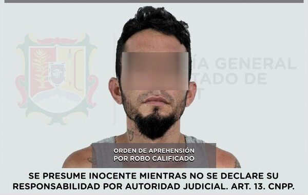 CAPTURADO PRESUNTO RESPONSABLE DE ROBO CALIFICADO.