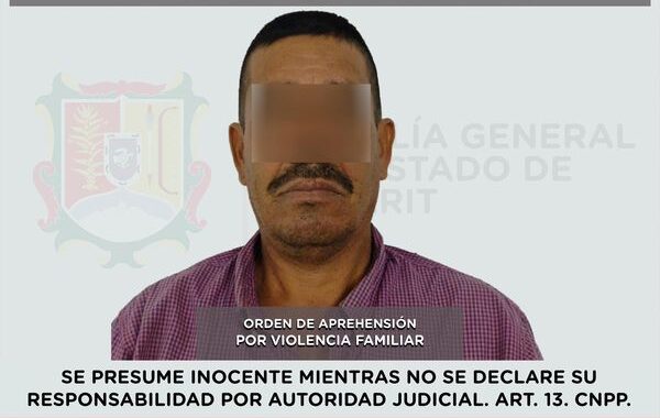 DETENIDO COMO PROBABLE RESPONSABLE DE VIOLENCIA FAMILIAR.