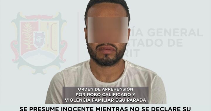 SE LE EJECUTA ORDEN DE APREHENSIÓN POR ROBO CALIFICADO Y VIOLENCIA FAMILIAR EQUIPARADA.