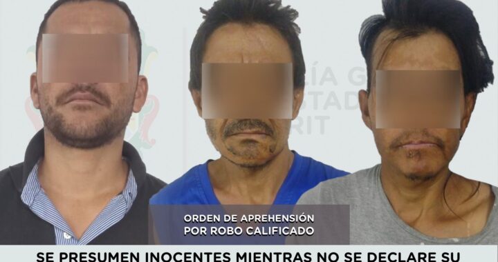 SE LES CUMPLIMENTA ORDEN DE APREHENSIÓN POR ROBO CALIFICADO .