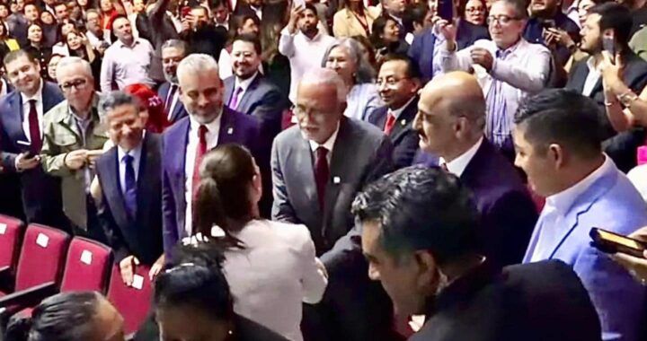 MIGUEL ANGEL NAVARRO FELICITÓ A CLAUDIA SHEINBAUM TRAS RECIBIR SU CONSTANCIA COMO PRESIDENTA ELECTA DE MÉXICO.