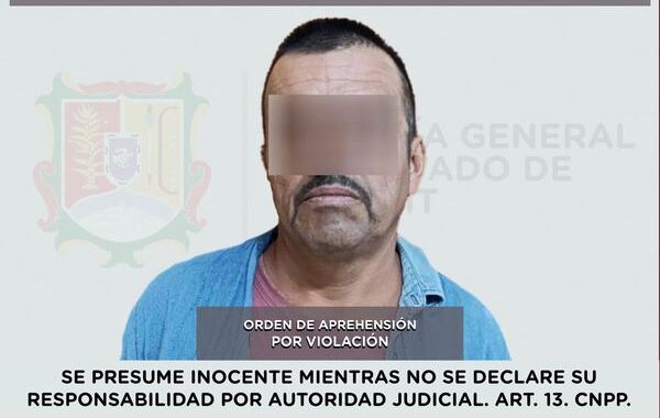 DETENIDO PRESUNTO RESPONSABLE DE VIOLACIÓN.