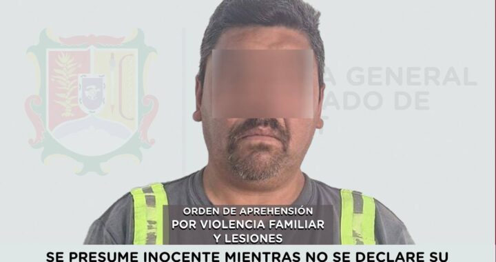 DETENIDO PRESUNTO RESPONSABLE DE VIOLENCIA FAMILIAR Y LESIONES.