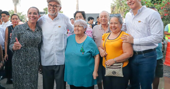 El gobernador Miguel Ángel Navarro Quintero y el alcalde Héctor Santana arrancan obra en Valle Dorado.