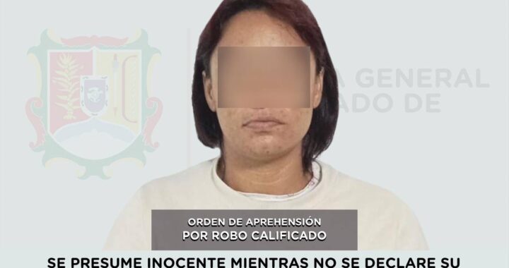 DETENIDA PRESUNTA RESPONSABLE DE ROBO CALIFICADO.