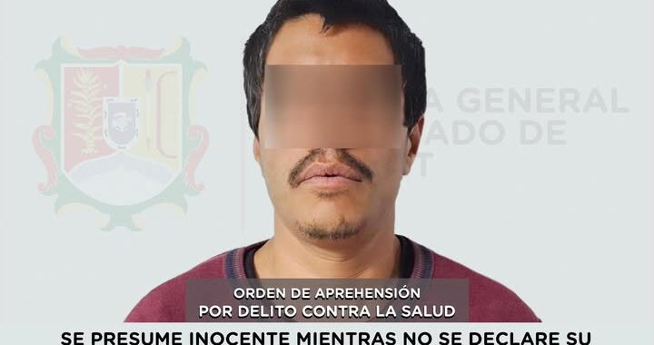 DETENIDO EN TEPIC POR DELITO CONTRA LA SALUD .