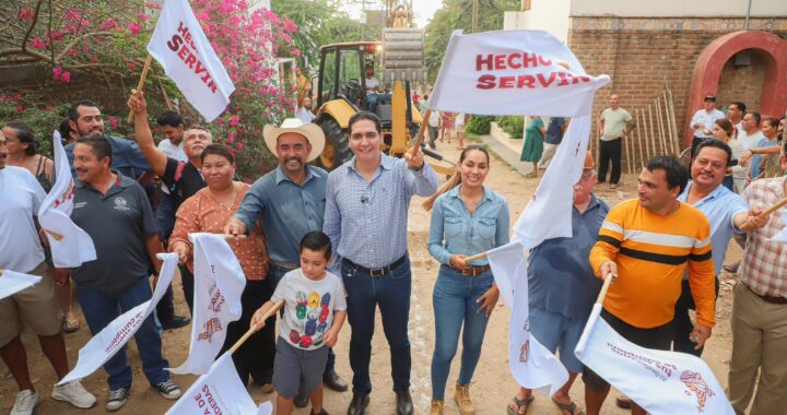 Arranca la pavimentación de Calle Primavera y se presentan nuevos proyectos para San Pancho.