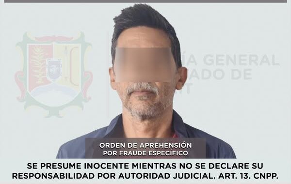 APREHENDIDO POR FRAUDE CONTRA LA SECRETARÍA DE INFRAESTRUCTURA Y LOS SERVICIOS DE SALUD DE NAYARIT.