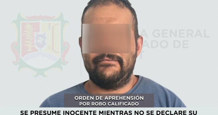 DETENIDO PRESUNTO RESPONSABLE DE ROBO CALIFICADO.