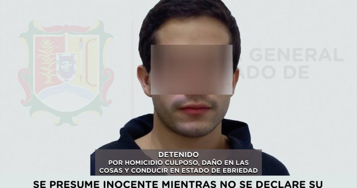 DETENIDO PRESUNTO RESPONSABLE DE ACCIDENTE EN AVENIDA ALLENDE .