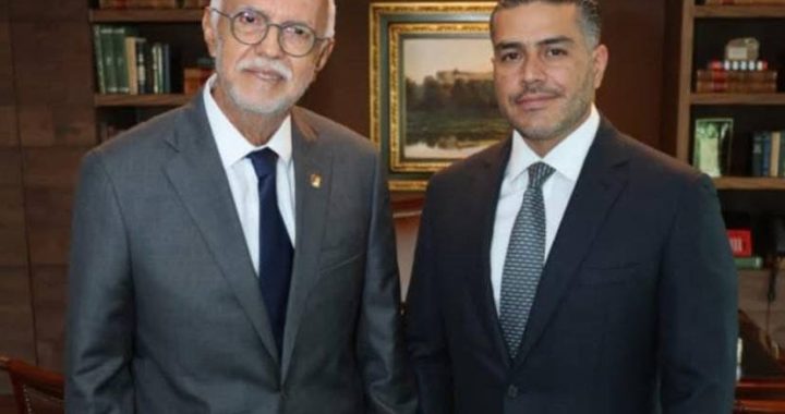 DR .NAVARRO SE REÚNE CON GARCÍA HARFUCH ; SECRETARIO DE SEGURIDAD .