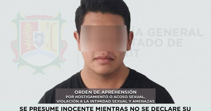 DETENIDO POR HOSTIGAMIENTO O ACOSO SEXUAL, VIOLACIÓN A LA INTIMIDAD SEXUAL Y AMENAZAS.
