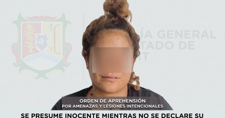 APREHENDIDA POR AMENAZAS Y LESIONES INTENCIONALES.