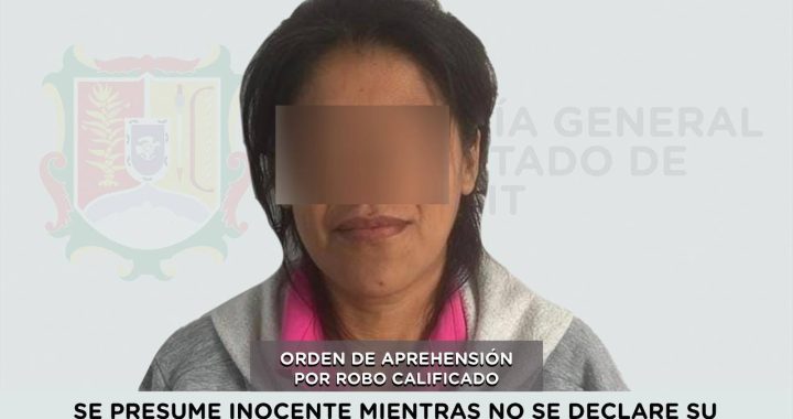 CAPTURADA POR SU PROBABLE PARTICIPACIÓN EN EL DELITO DE ROBO CALIFICADO.