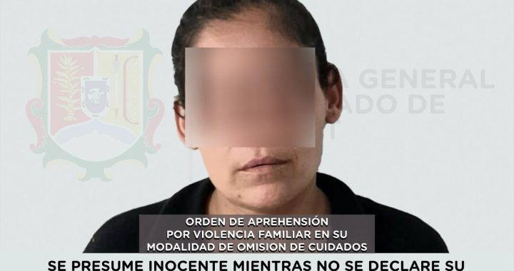 APREHENDIDA POR VIOLENCIA FAMILIAR EN SU MODALIDAD DE OMISIÓN DE CUIDADOS.