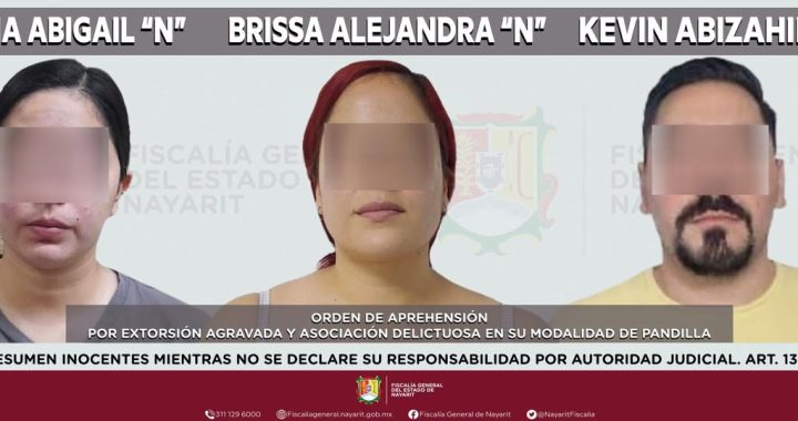 APREHENDIDOS POR EXTORSIÓN AGRAVADA Y ASOCIACIÓN DELICTUOSA EN SU MODALIDAD DE PANDILLA .