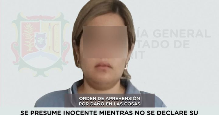 CAPTURADA EN SANTIAGO IXCUINTLA POR DAÑO EN LAS COSAS .