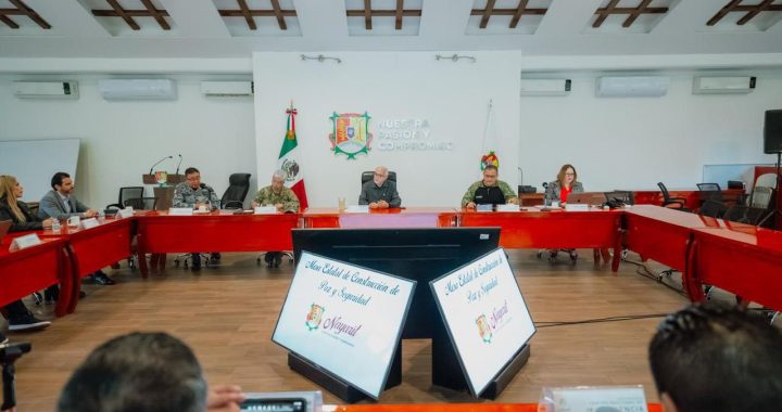 Gobernador Miguel Ángel Navarro da seguimiento a resultados de seguridad en sesión de la Mesa Estatal de Paz y Seguridad.