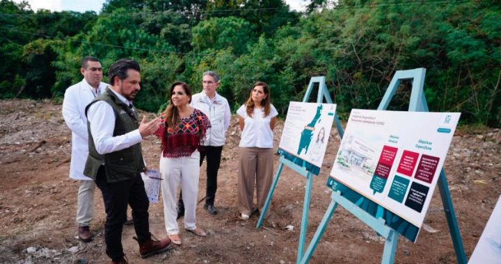 Zoé Robledo y Mara Lezama supervisan predio para nueva Unidad de Diagnóstico y Tratamiento de Alta Especialidad en Cancún.