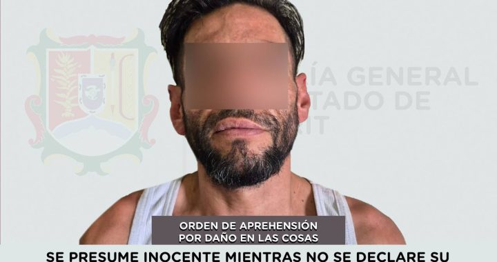 APREHENDIDO PRESUNTO RESPONSABLE DE DAÑO EN LAS COSAS.