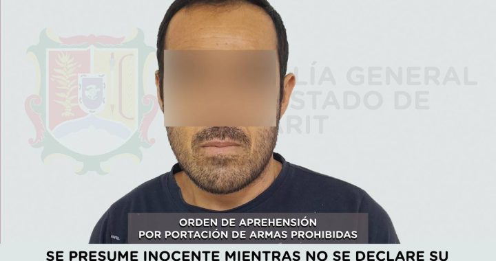 APREHENDIDO EN XALISCO POR EL DELITO DE PORTACIÓN DE ARMA PROHIBIDA.