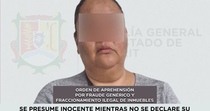 DETENIDA POR FRAUDE GENÉRICO Y FRACCIONAMIENTO ILEGAL DE INMUEBLES.