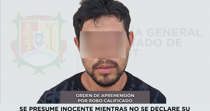 CAPTURADO PRESUNTO RESPONSABLE DE ROBO CALIFICADO.