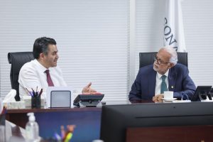 Navarro Quintero Se Reune Con el director general de CONAGUA, Efraín Morales López.