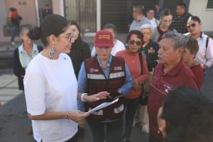 Geraldine resuelve a vecinos de la colonia Morelos con rehabilitación de la calle Tuxpan.