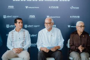 Miguel Ángel Navarro y Rommel Pacheco anuncian que Nayarit será sede del Tour Mundial de Voleibol de Playa Challenge.