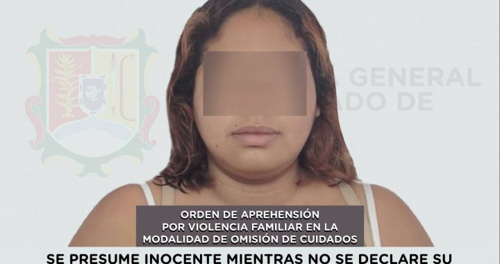 APREHENDIDA POR OMISIÓN DE CUIDADOS EN AGRAVIO DE UNA NIÑA.