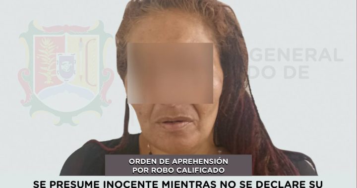 CAPTURADA EN BAHÍA DE BANDERAS POR ROBO CALIFICADO.