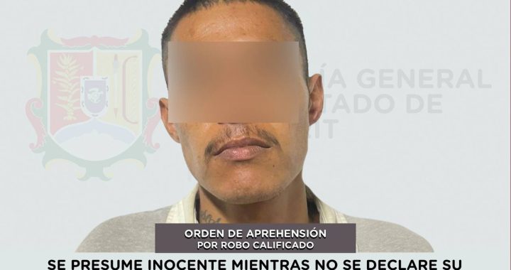 SE LE CUMPLIMENTA ORDEN DE APREHENSIÓN POR ROBO CALIFICADO.