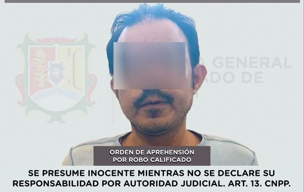 SE DA CUMPLIMIENTO A UNA ORDEN DE APREHENSIÓN POR ROBO CALIFICADO.