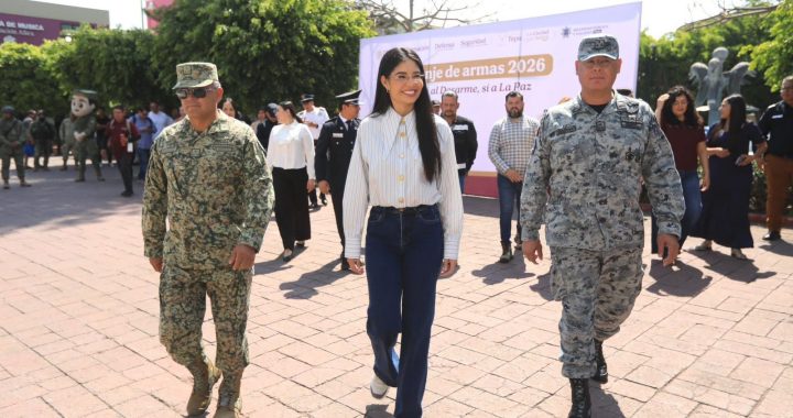 Geraldine Ponce y Gobierno de Claudia Sheinbaum impulsan campaña “Sí al Desarme, Sí a la Paz” en Tepic.