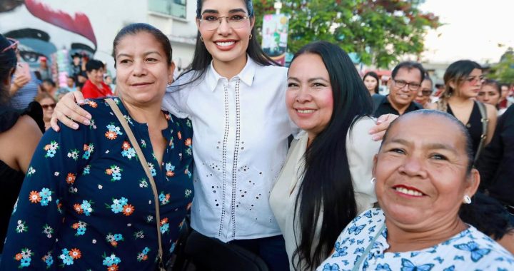 Entre vecinos y familias, Geraldine Ponce refrenda cercanía en la colonia Indeco.