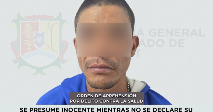 APREHENDIDO EN TEPIC POR DELITO CONTRA LA SALUD.