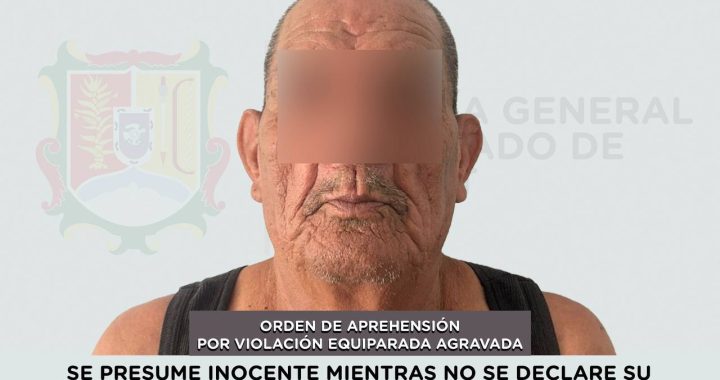 CAPTURADO POR VIOLACIÓN EQUIPARADA AGRAVADA CONTRA UNA NIÑA.